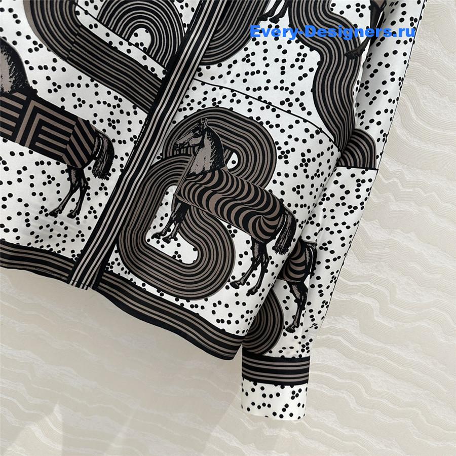 H**me5 printed silk shirt