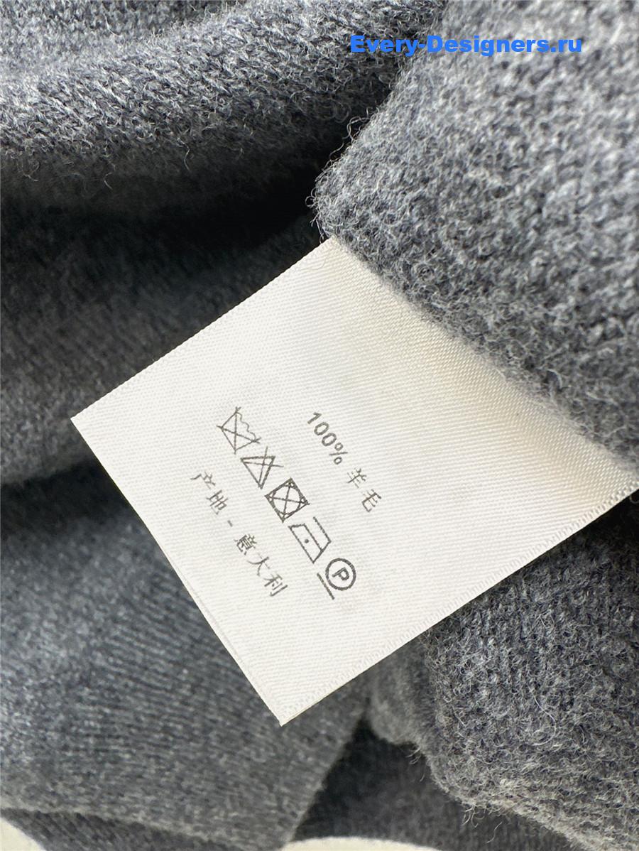 D10r crop bow collar knit sweater grey