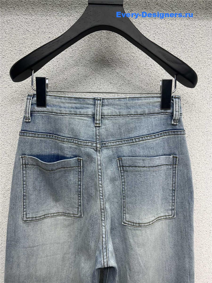 Y51 logo denim straight wide-leg trousers