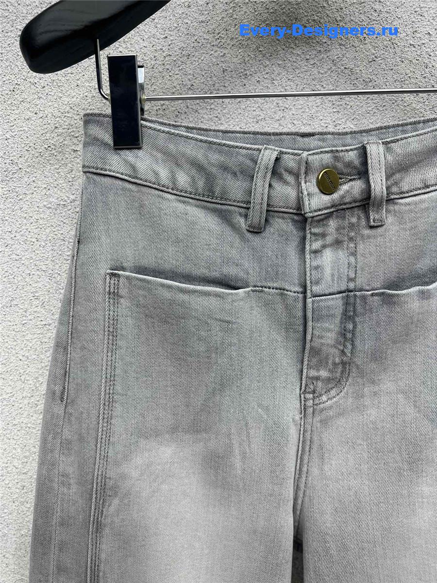 M1um1u denim scimitar pants