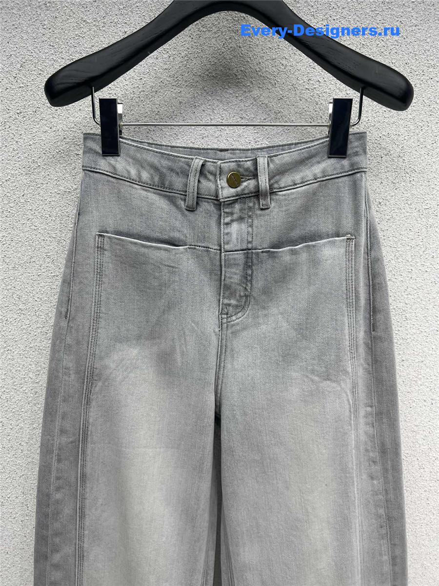 M1um1u denim scimitar pants