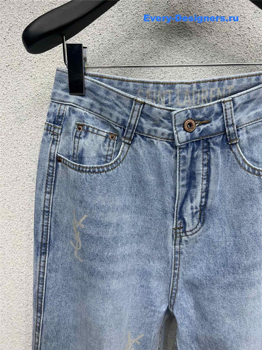 Y51 straight denim trousers