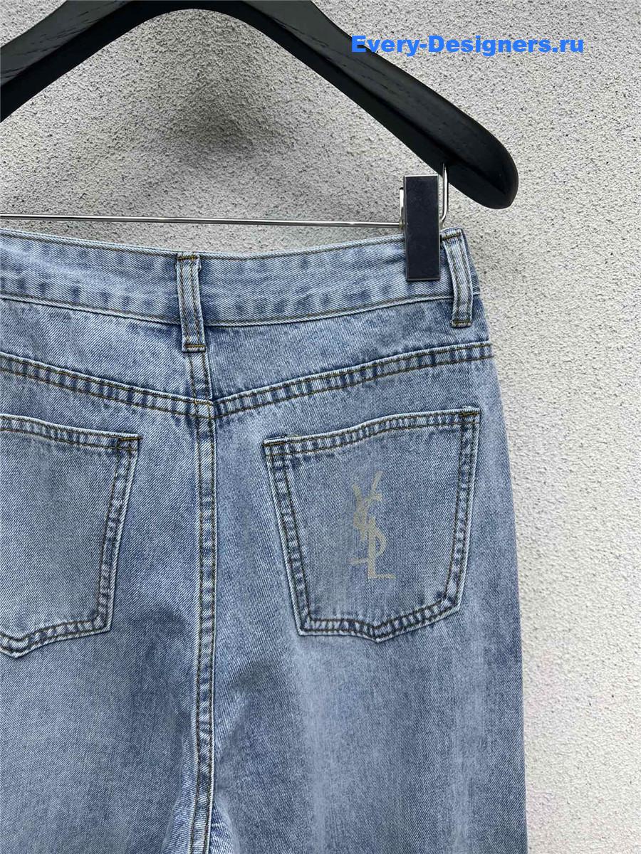 Y51 straight denim trousers