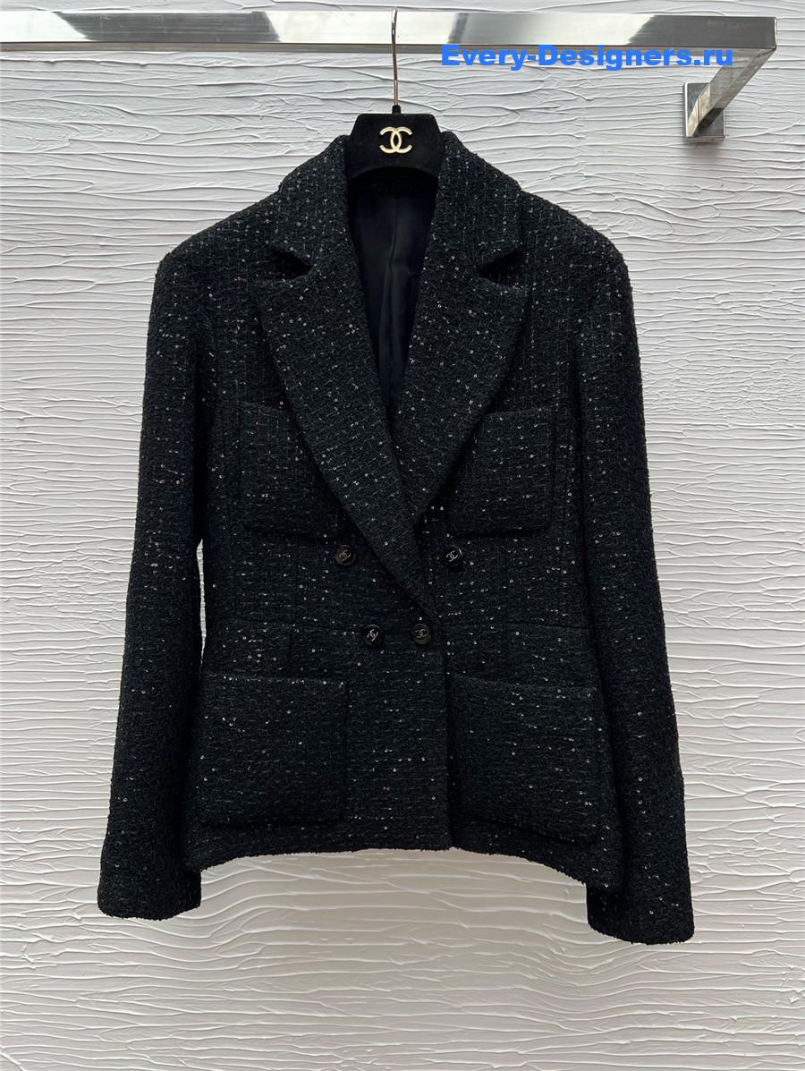 Ch**el lapel sequined jacket