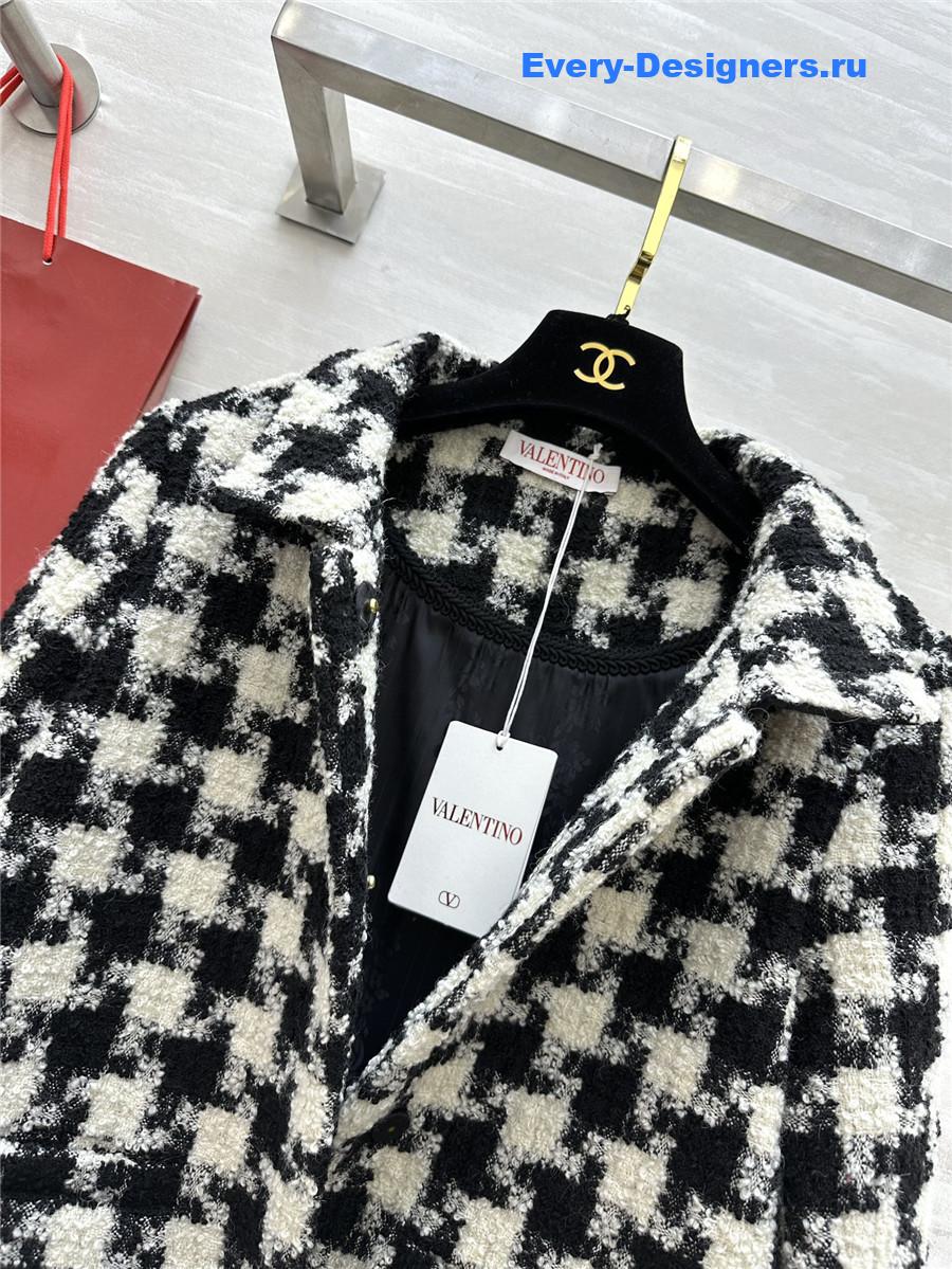 Va1e*ntin0 houndstooth wool coat