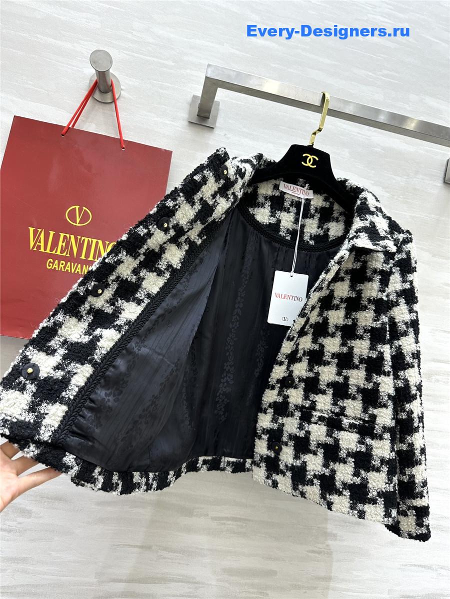 Va1e*ntin0 houndstooth wool coat