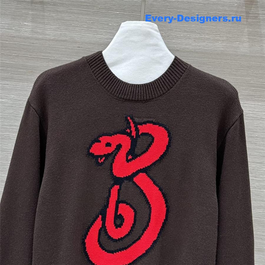 Bv*b*rry b snake wool sweater in peat