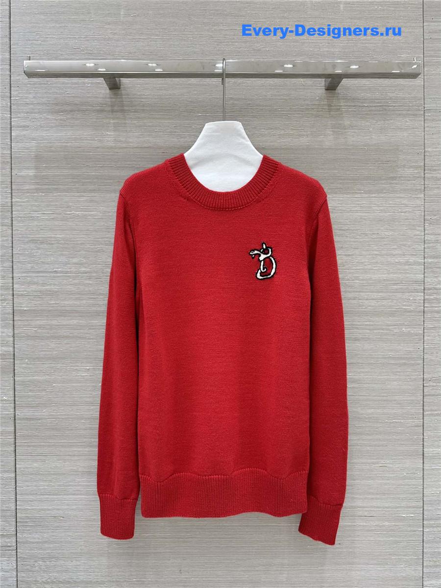 Bv*b*rry b snake wool sweater in red