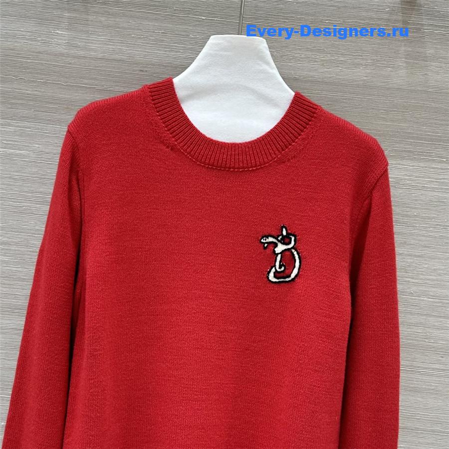 Bv*b*rry b snake wool sweater in red
