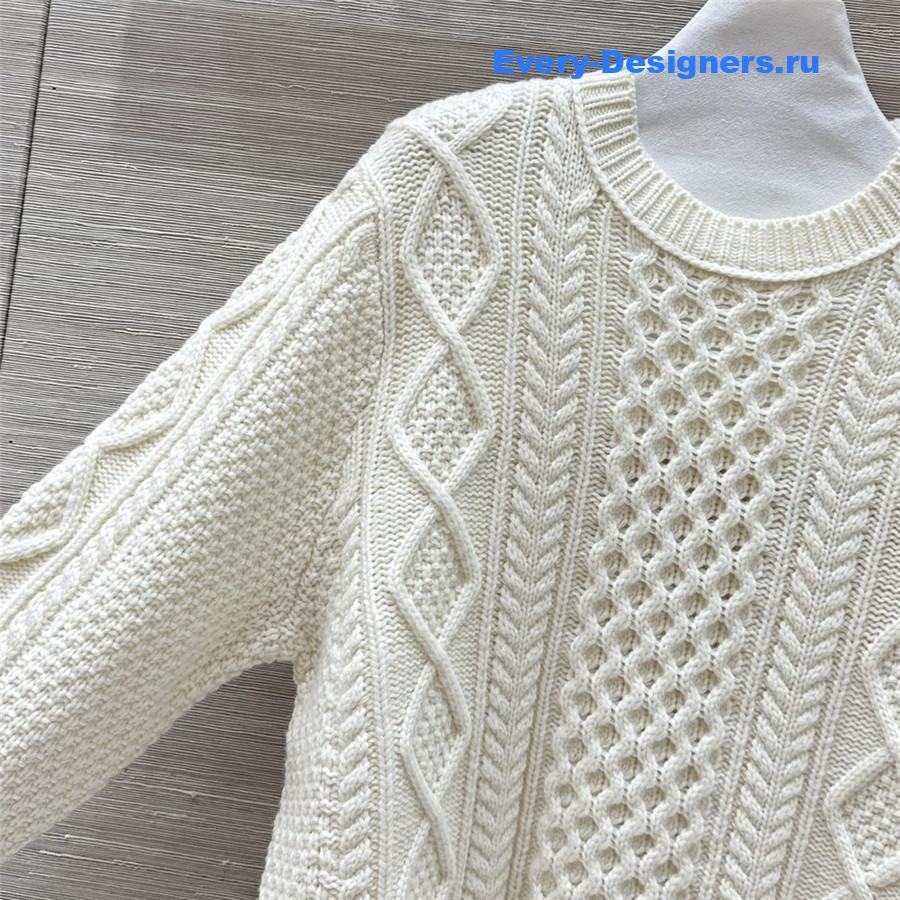 L0r0 P1ana cable cashmere sweater in white