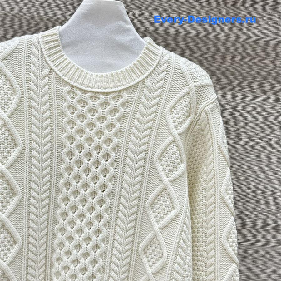 L0r0 P1ana cable cashmere sweater in white