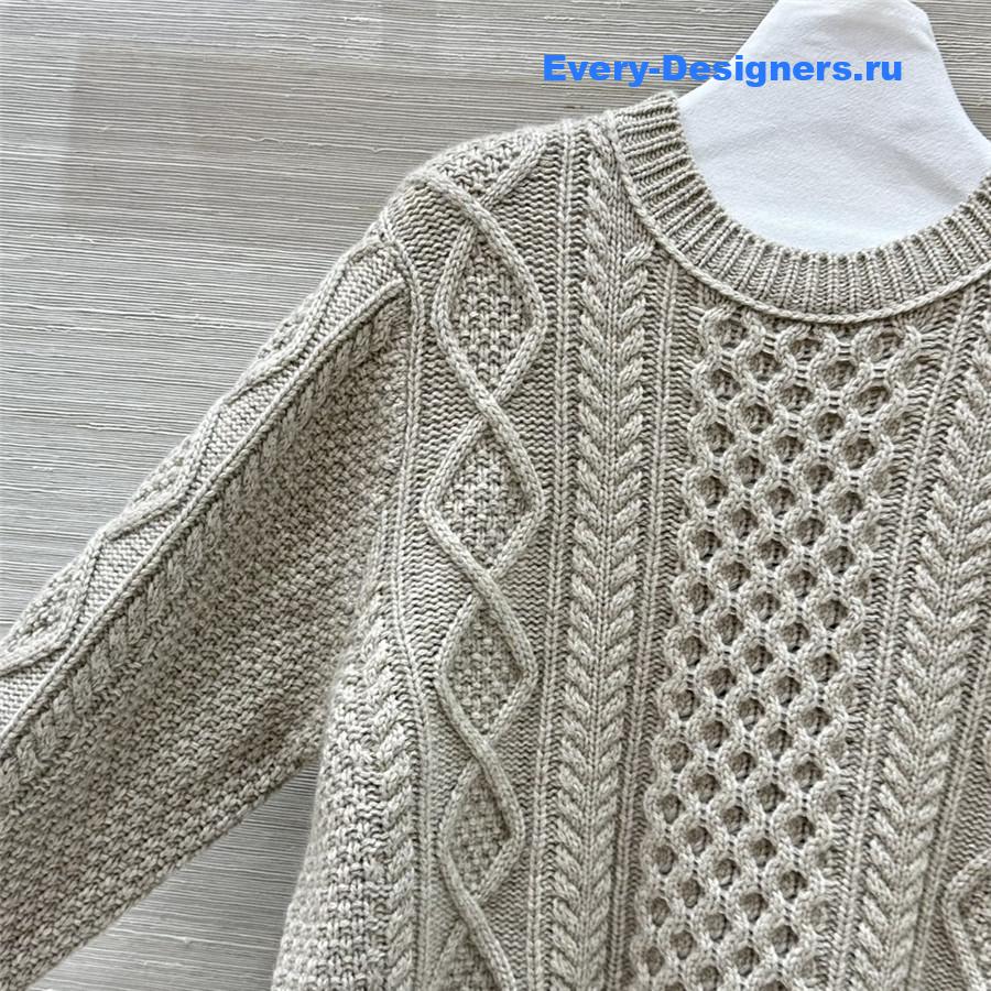 L0r0 P1ana cable cashmere sweater in grey