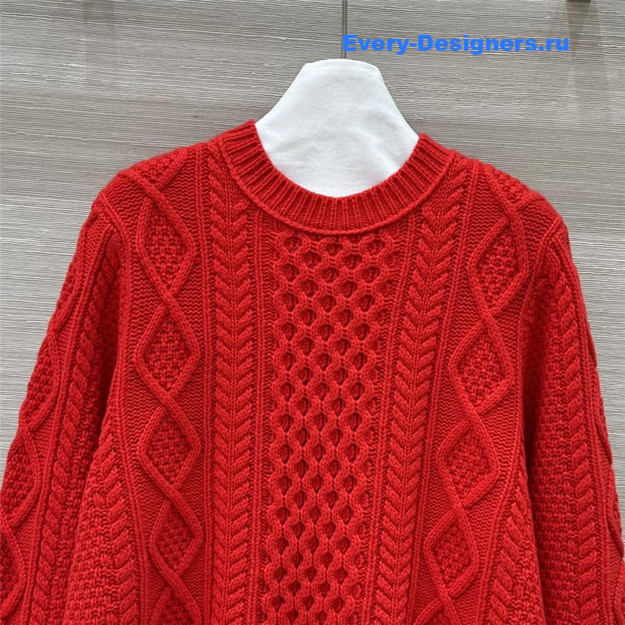 L0r0 P1ana cable cashmere sweater in red