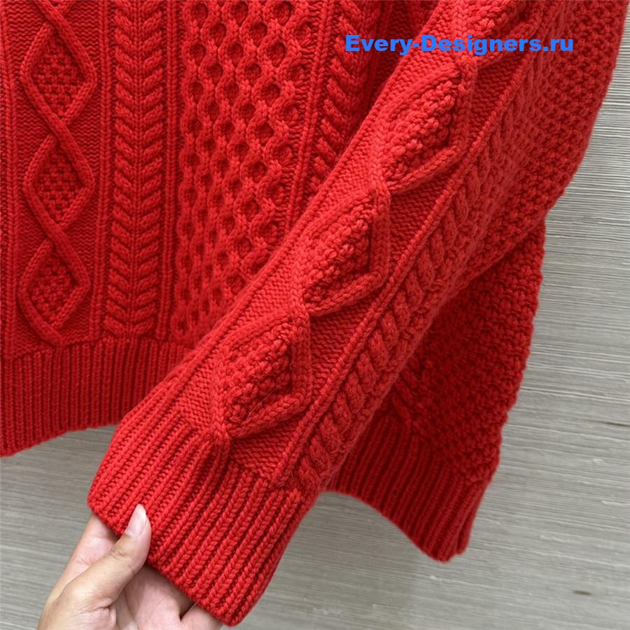 L0r0 P1ana cable cashmere sweater in red