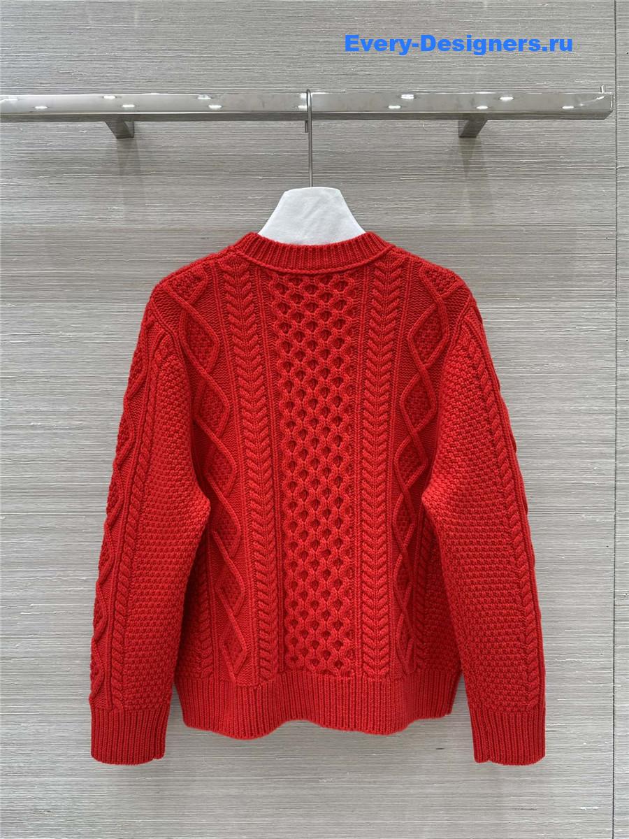 L0r0 P1ana cable cashmere sweater in red
