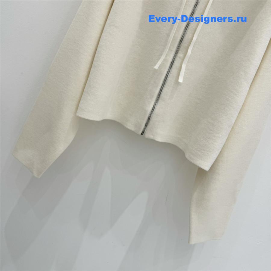 L0ew* embossed logo hooded cardigan