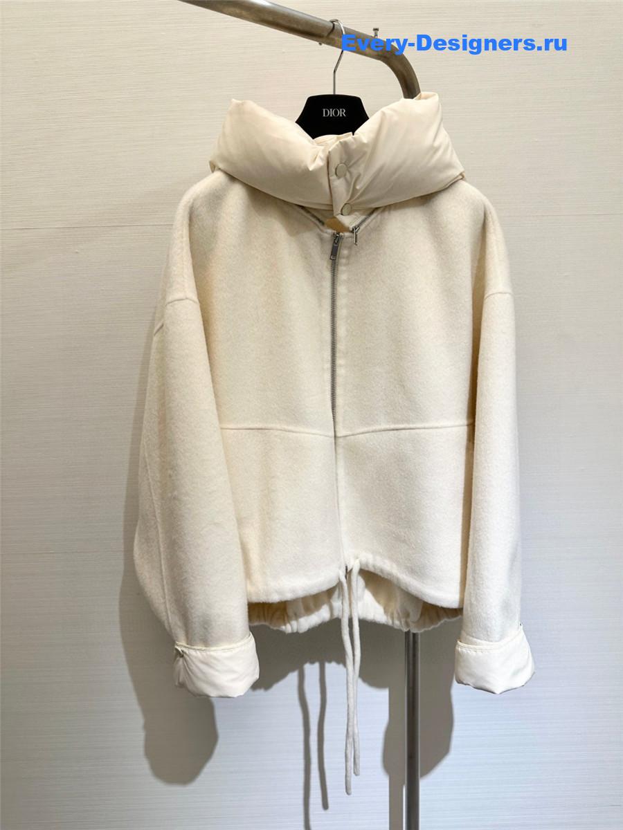 Jil sander hooded wool coat