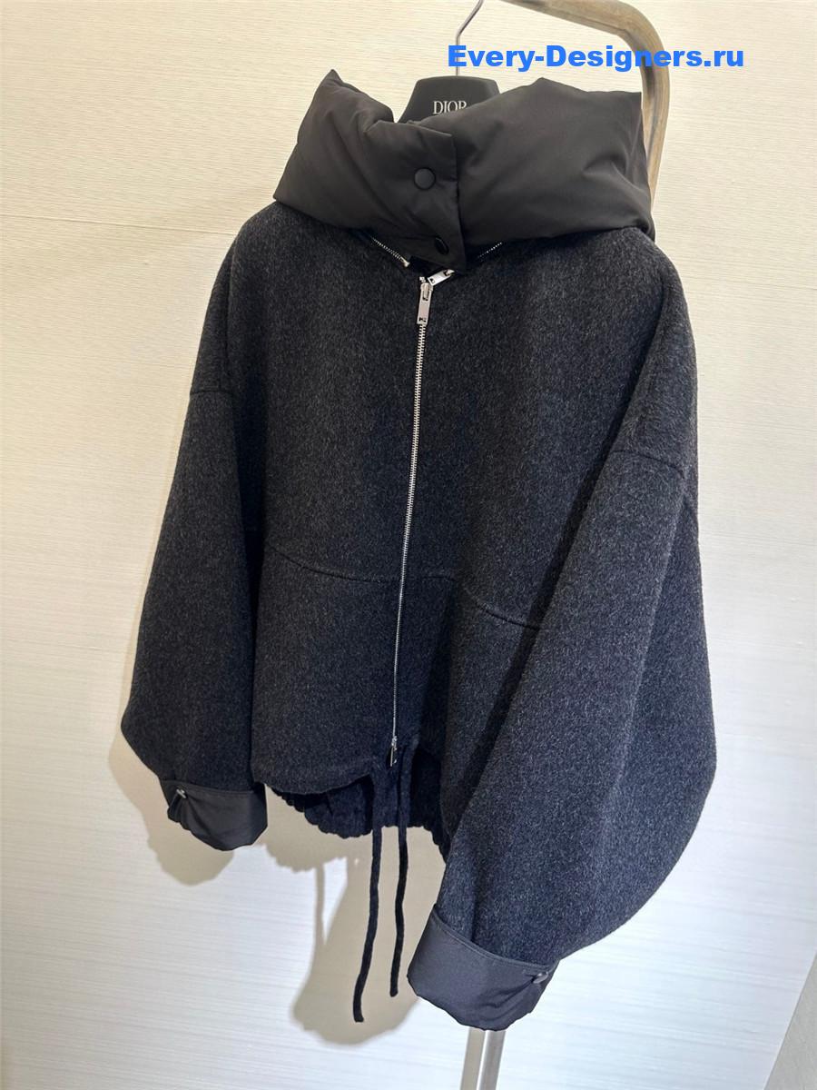 Jil sander hooded wool coat