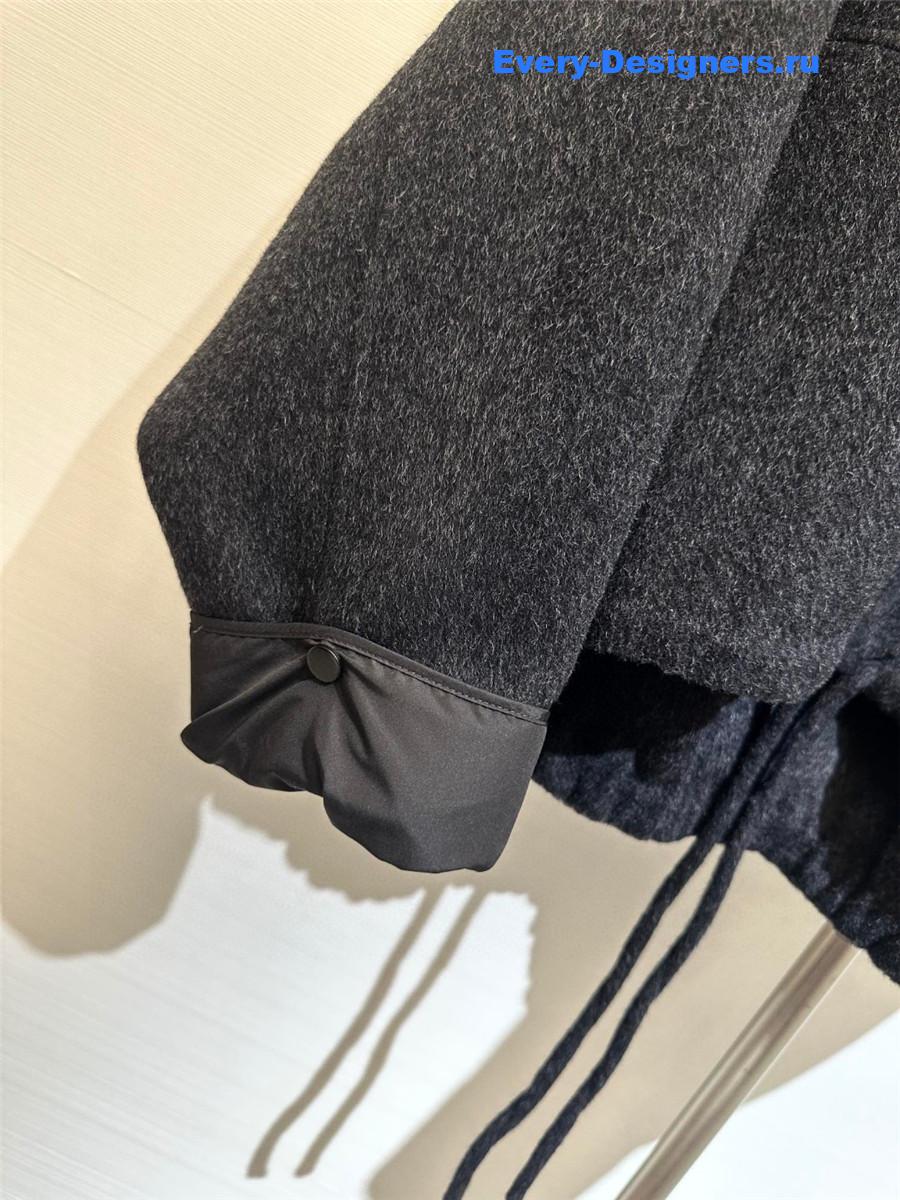 Jil sander hooded wool coat