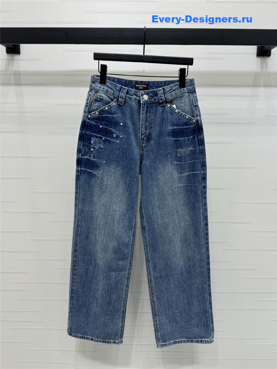 Ba1en*iaga lightning high waist jeans
