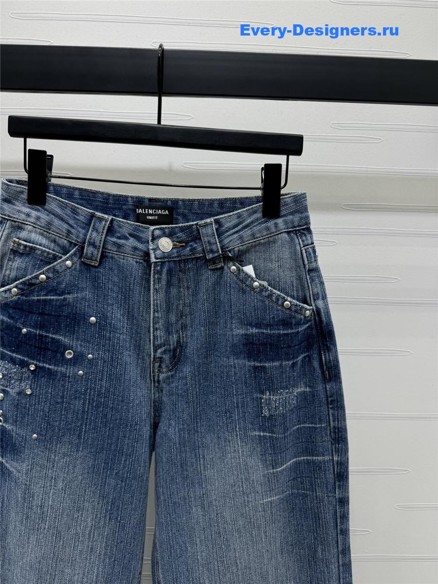 Ba1en*iaga lightning high waist jeans