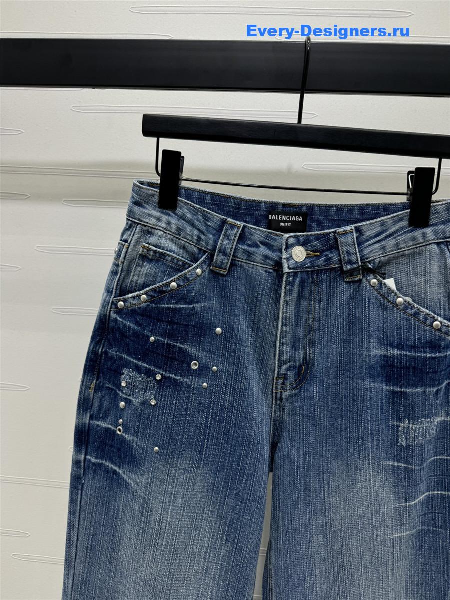 Ba1en*iaga lightning high waist jeans