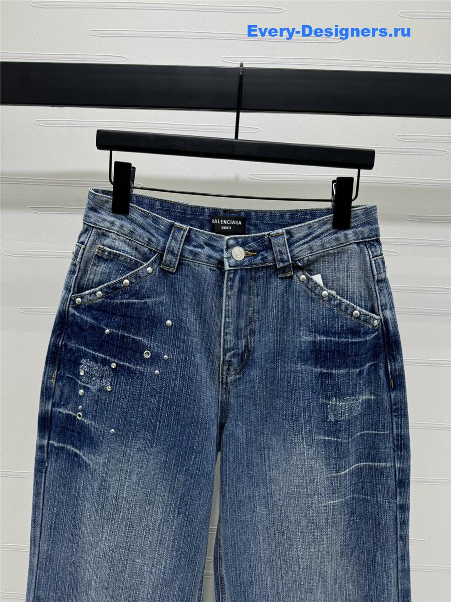 Ba1en*iaga lightning high waist jeans