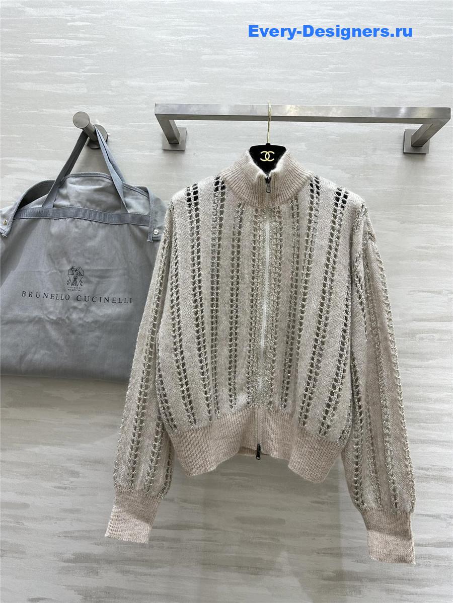 BC mohair blend stand collar jacket