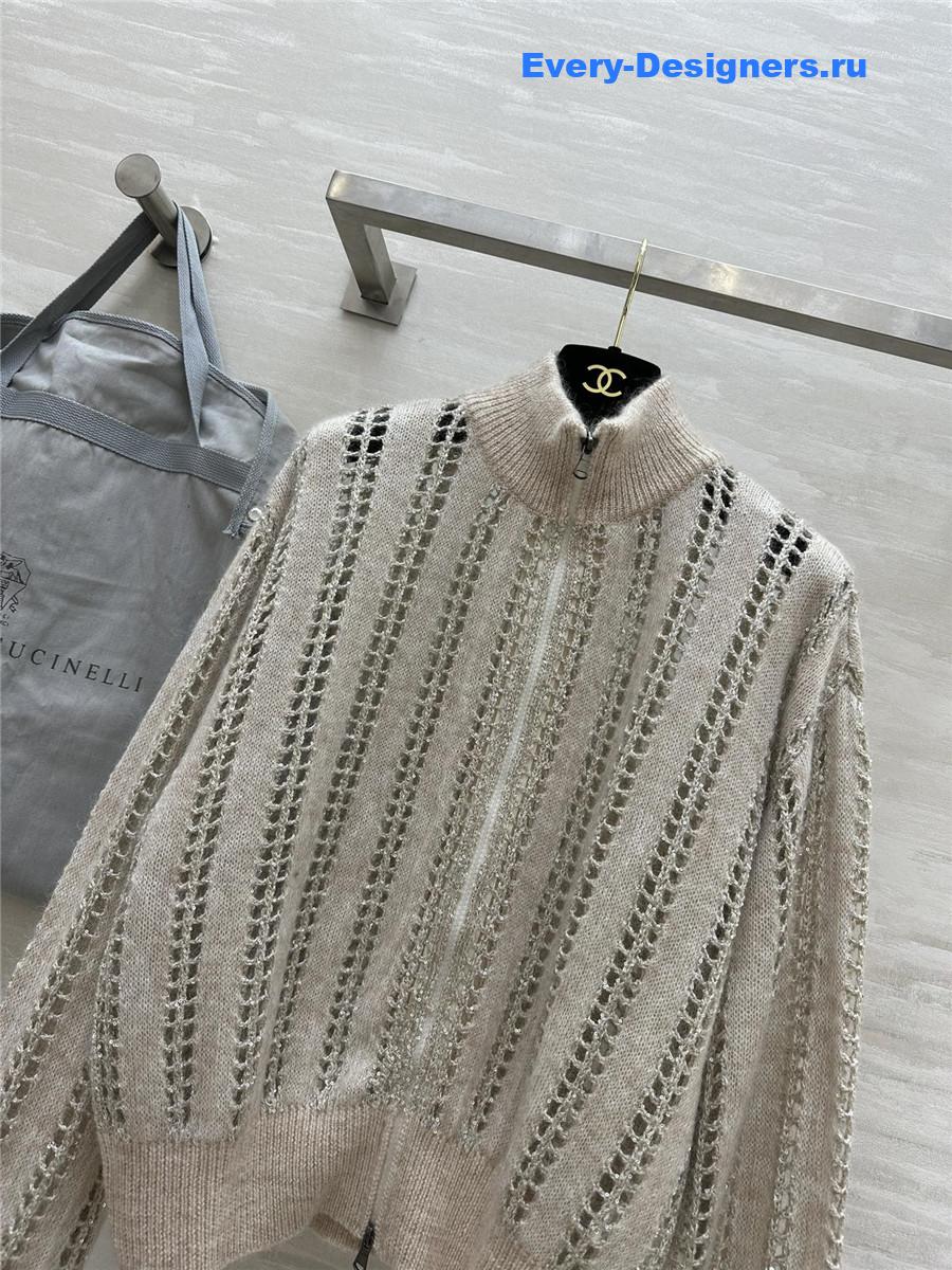 BC mohair blend stand collar jacket