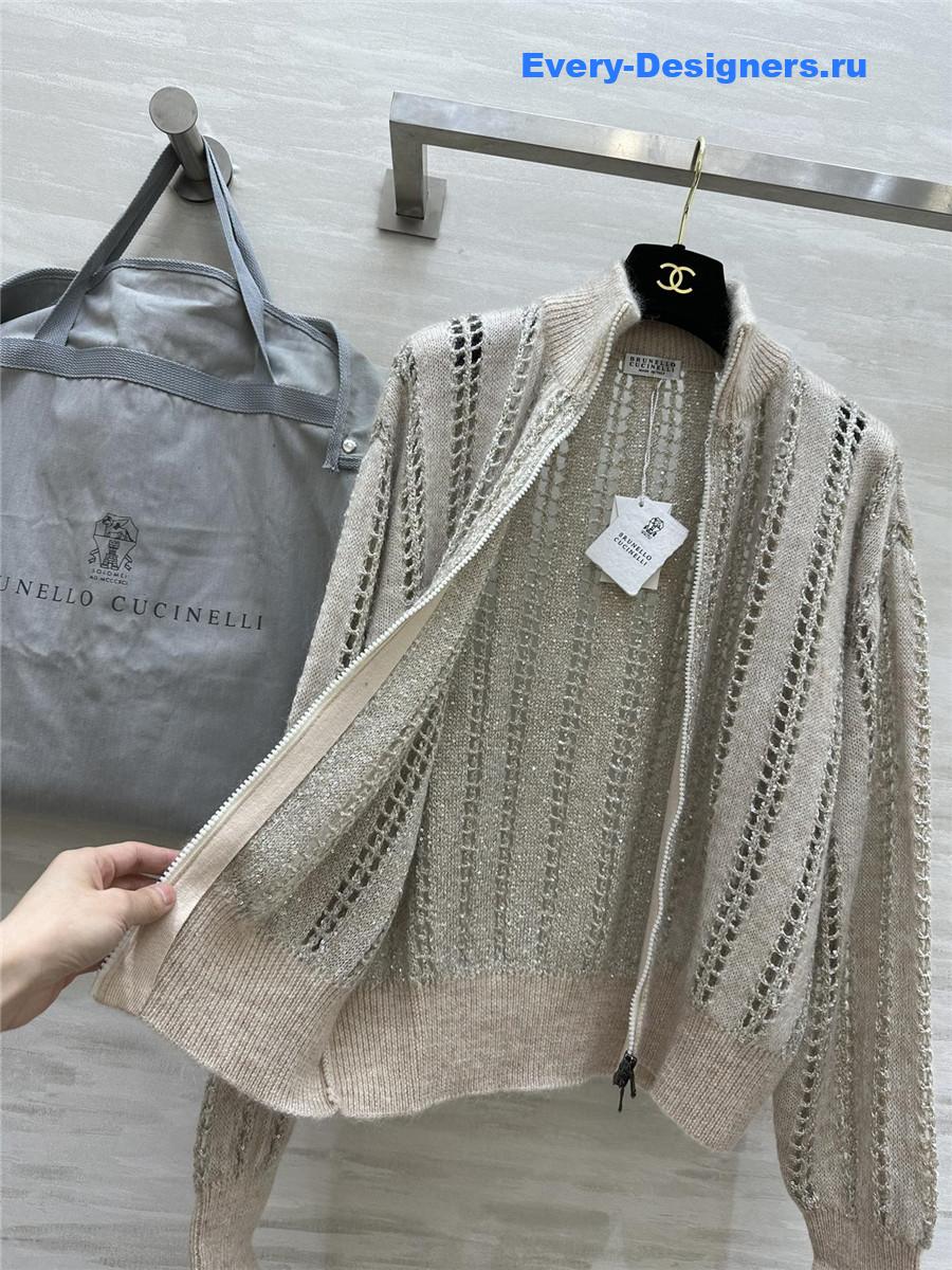 BC mohair blend stand collar jacket