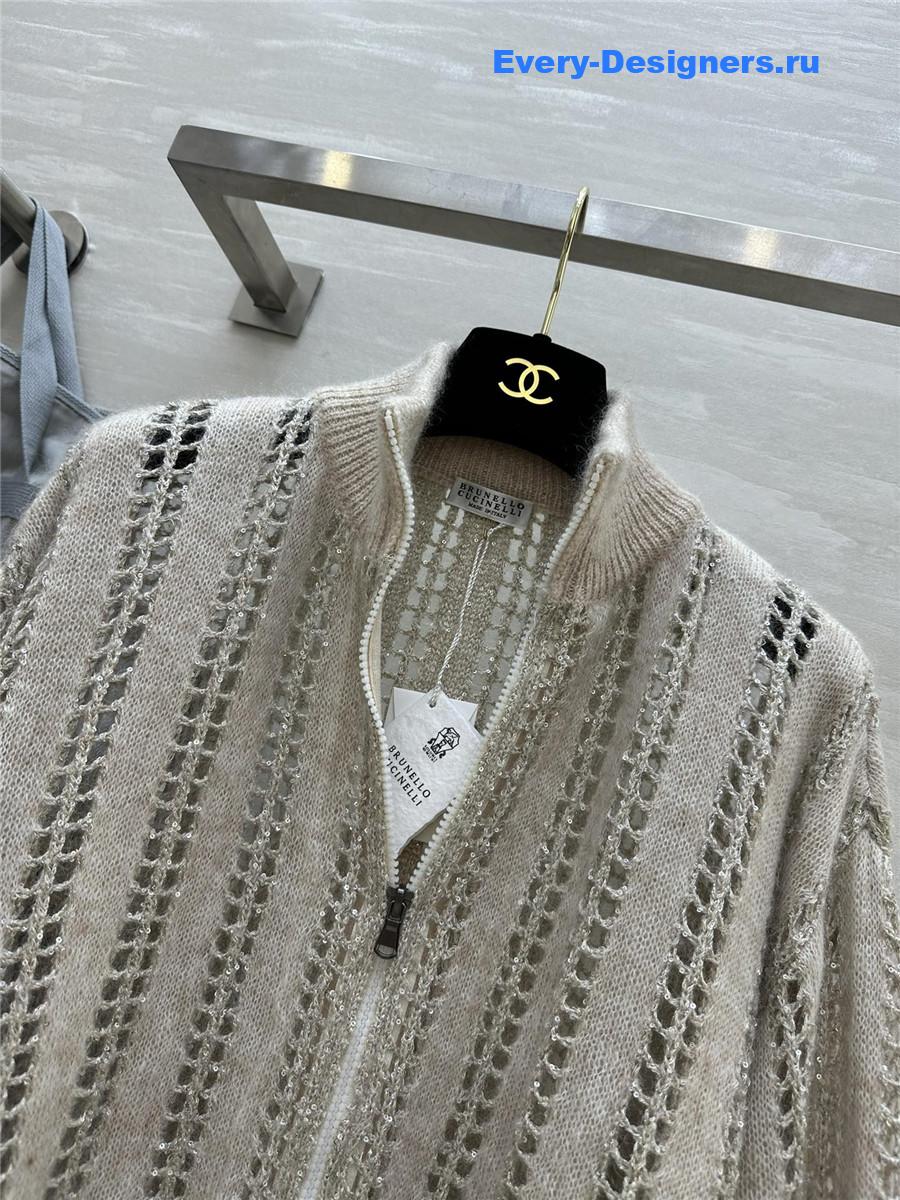 BC mohair blend stand collar jacket