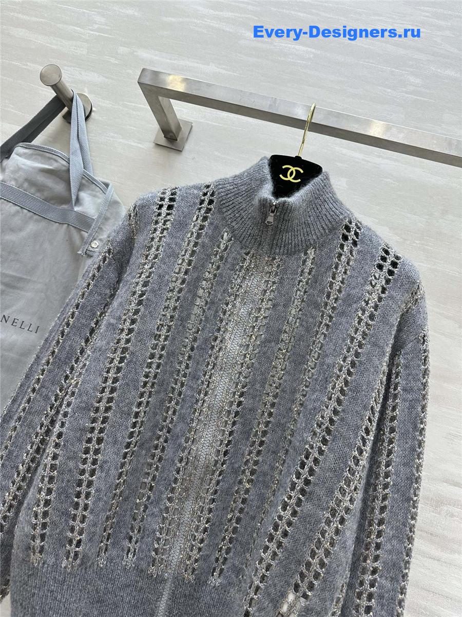 BC mohair blend stand collar jacket