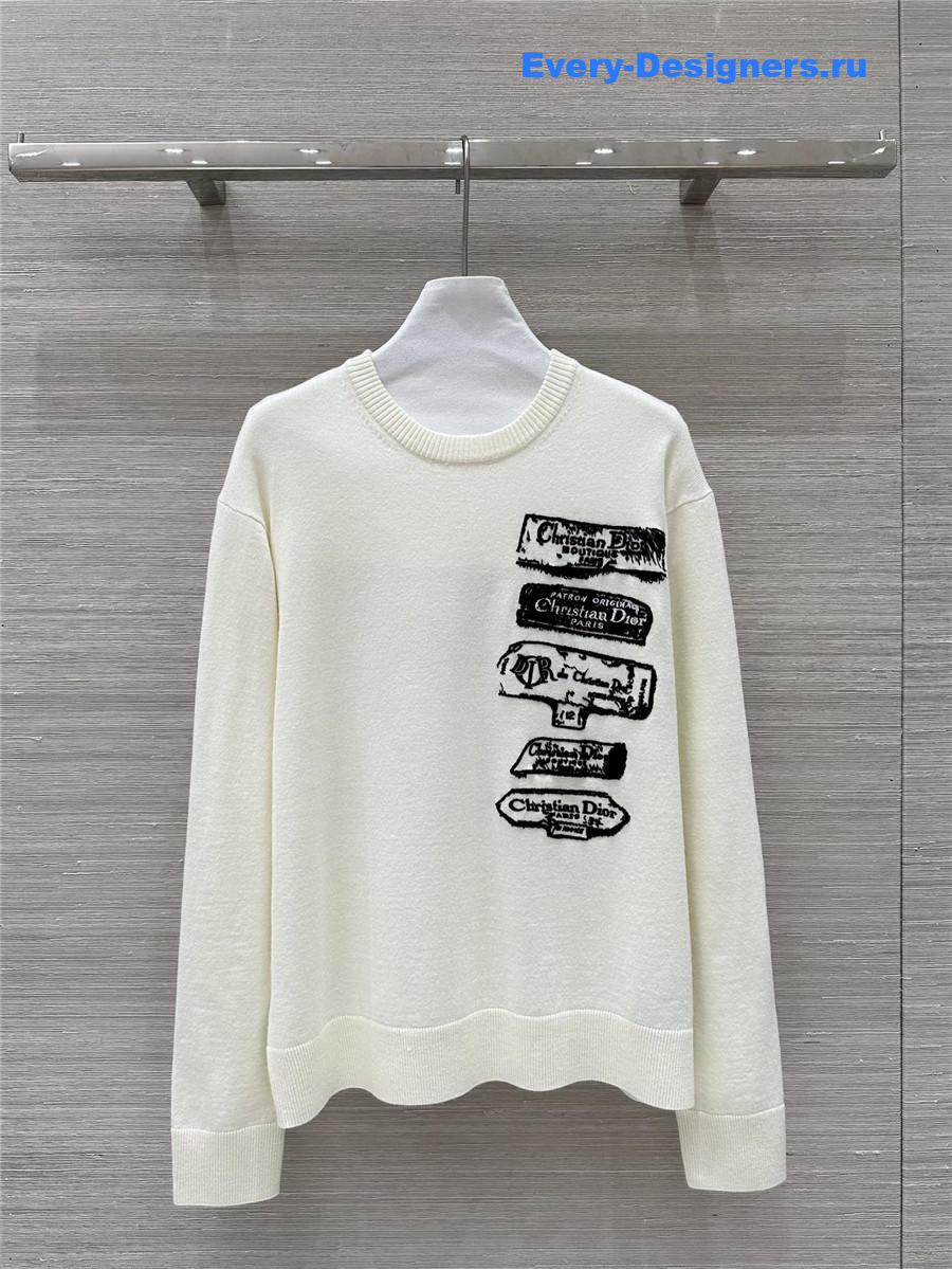 D10r archives labels wool sweater white