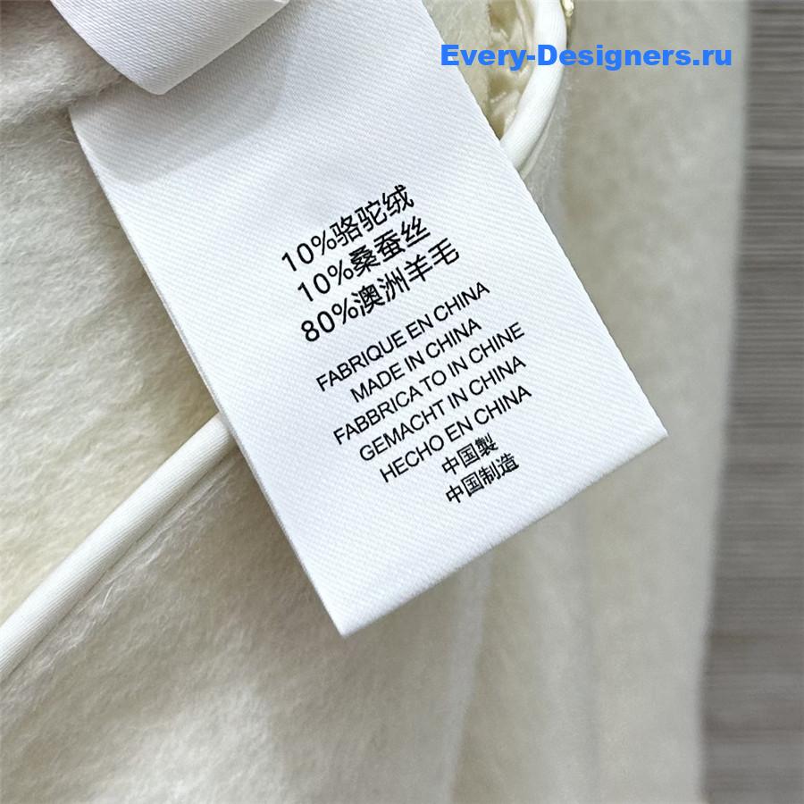 Miu Miu White Double-Breasted Wool Blazer