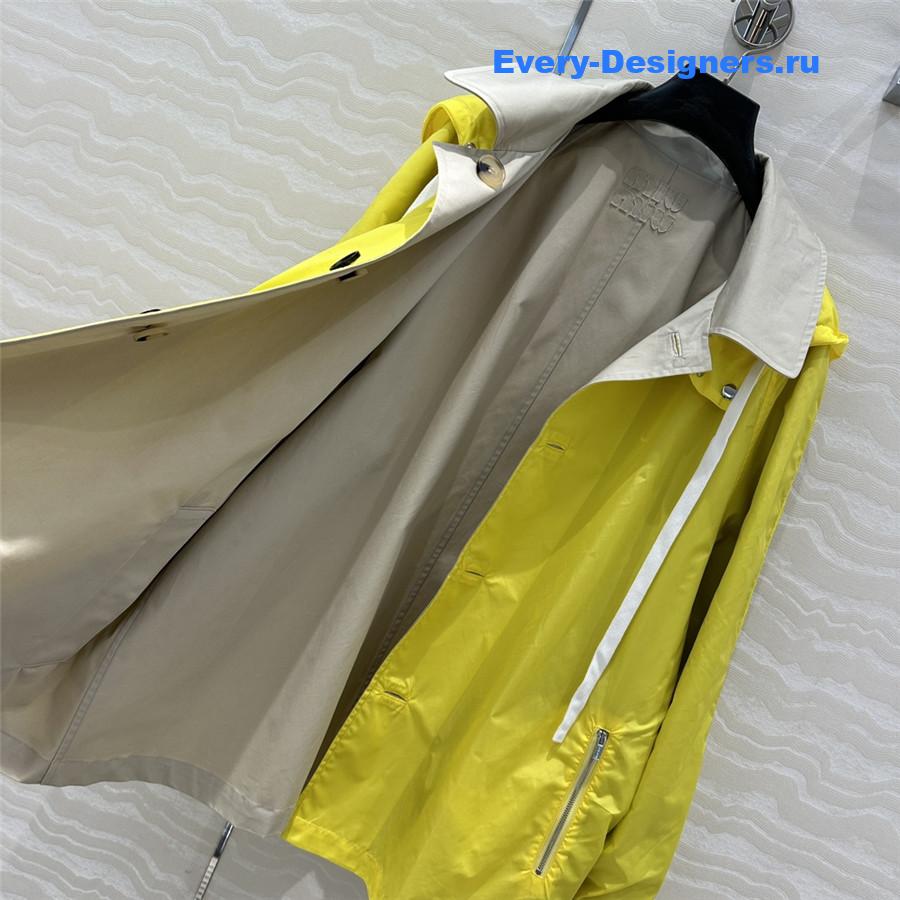 M1um1u jacket short trench coat