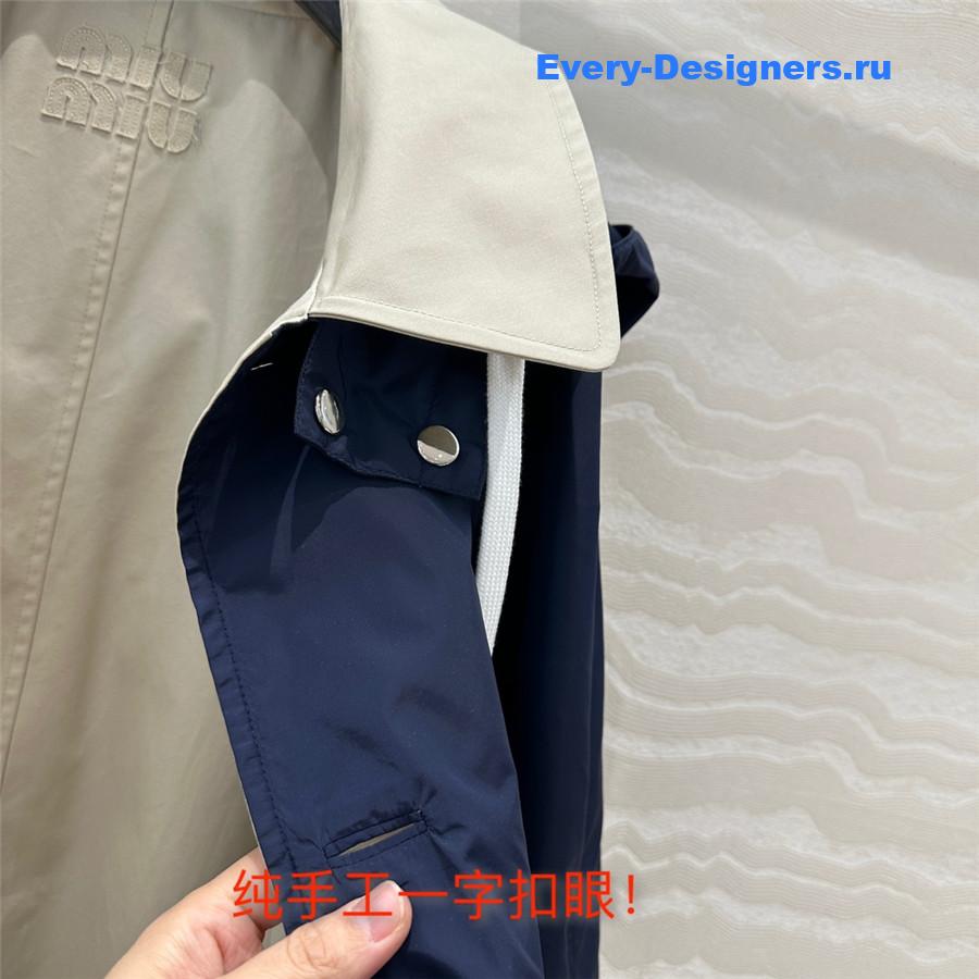 M1um1u jacket short trench coat