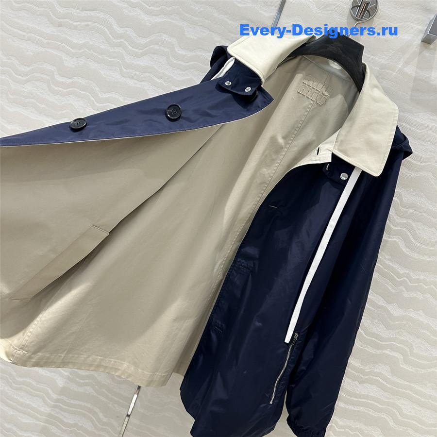 M1um1u jacket short trench coat