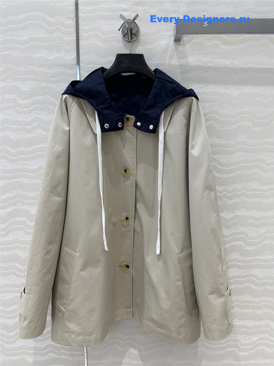 M1um1u jacket short trench coat