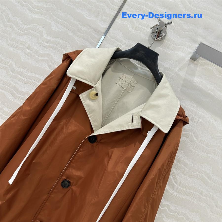 M1um1u jacket long trench coat