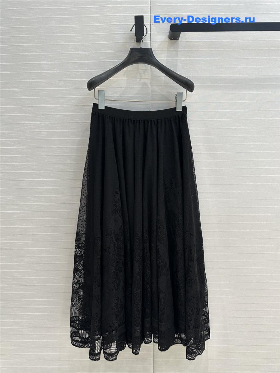 D10r lace tulle long skirt