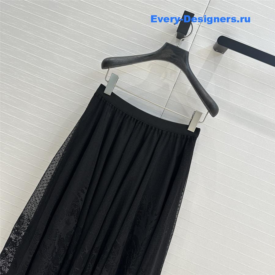 D10r lace tulle long skirt