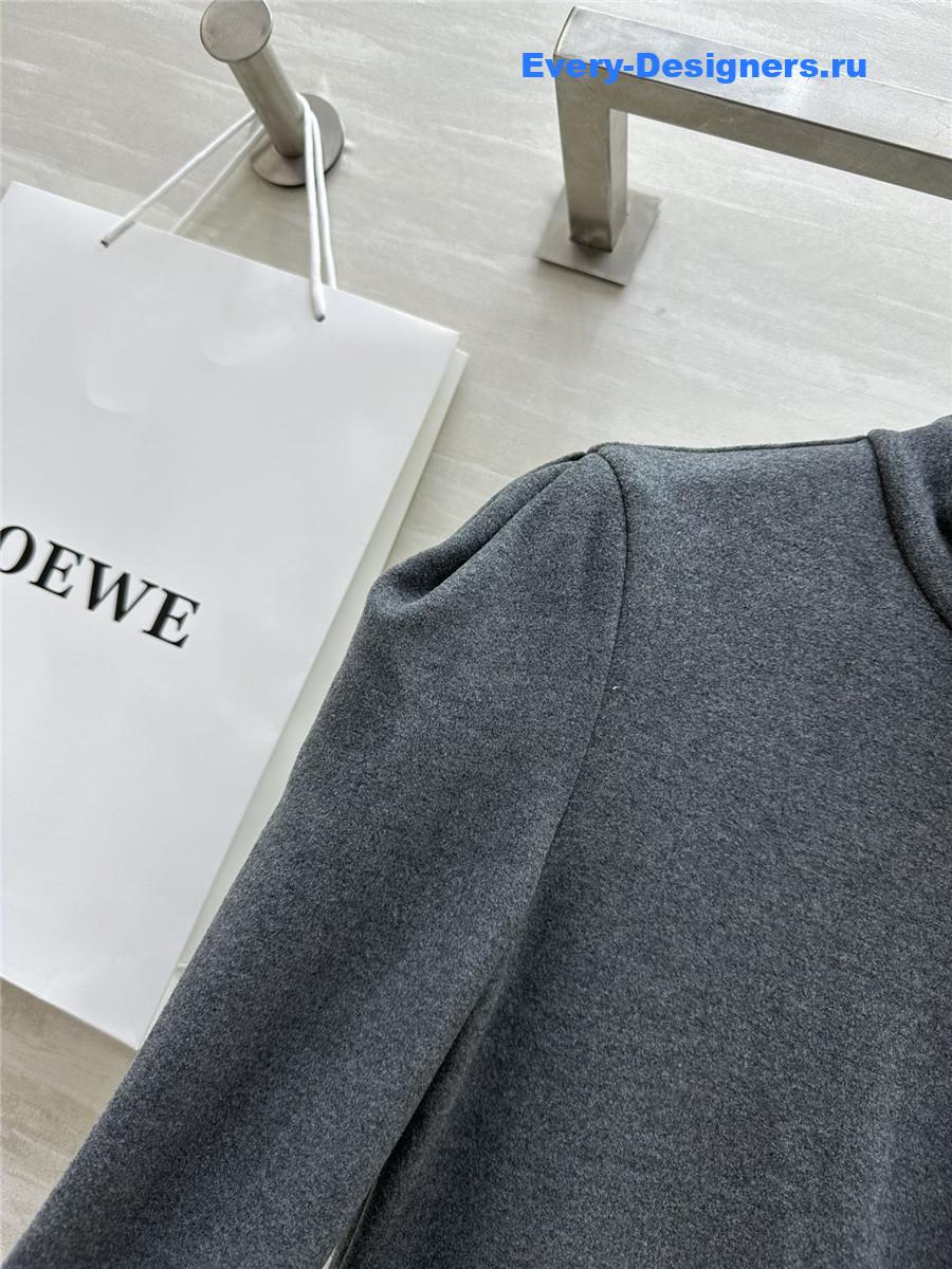 L0ew* high collar plush maxi dress