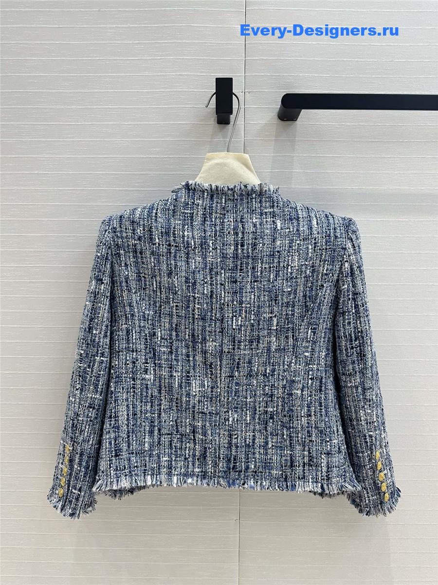 Balmain woven fur jacket