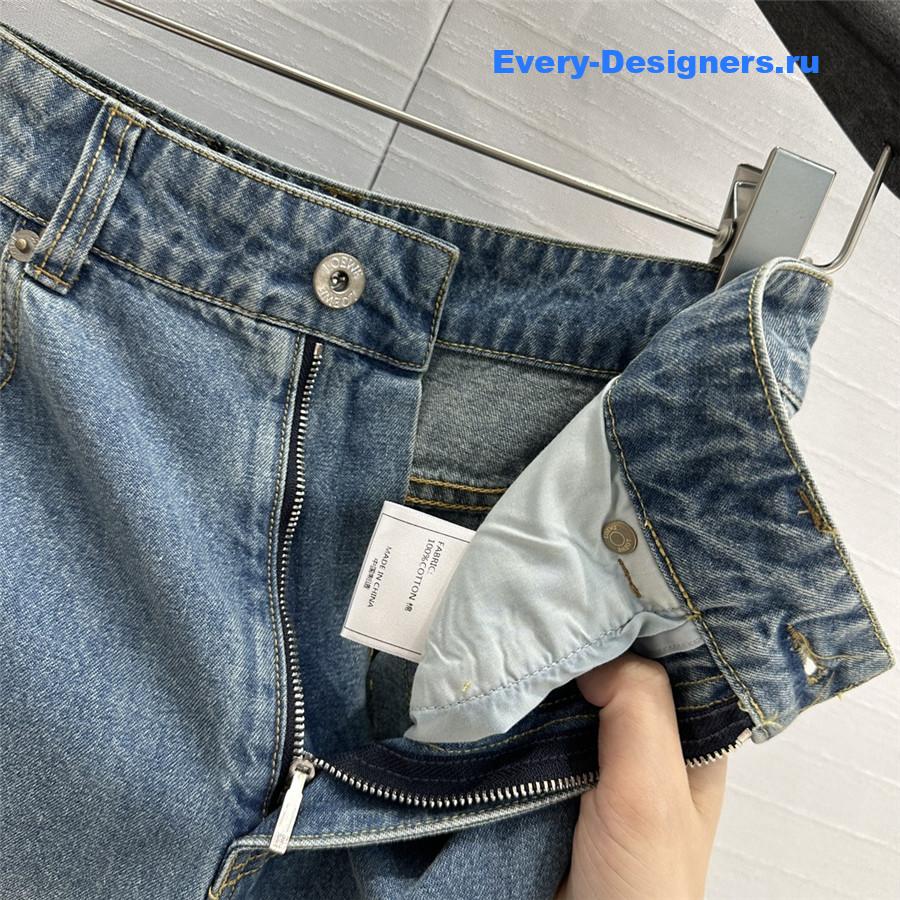 L0ew* denim sickle jeans