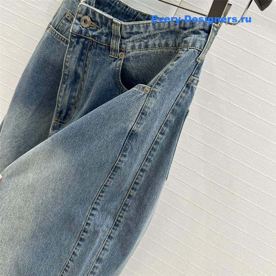 L0ew* denim sickle jeans