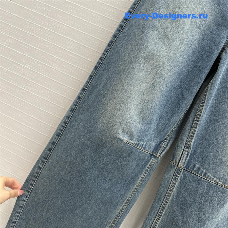 L0ew* denim sickle jeans