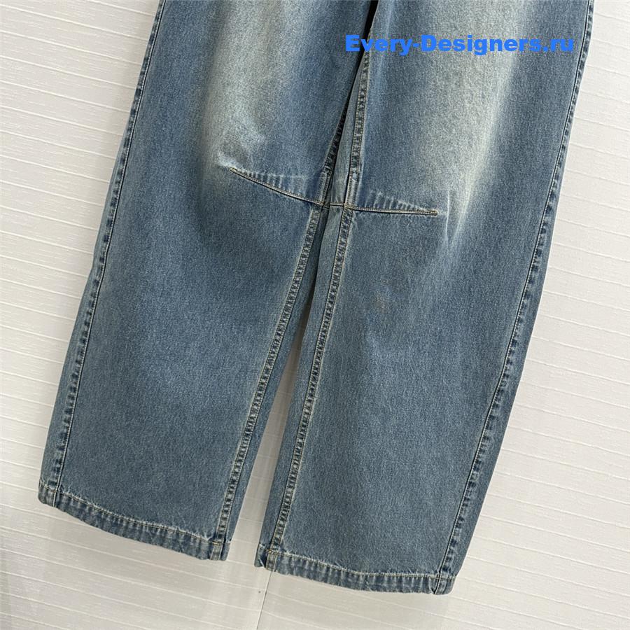 L0ew* denim sickle jeans