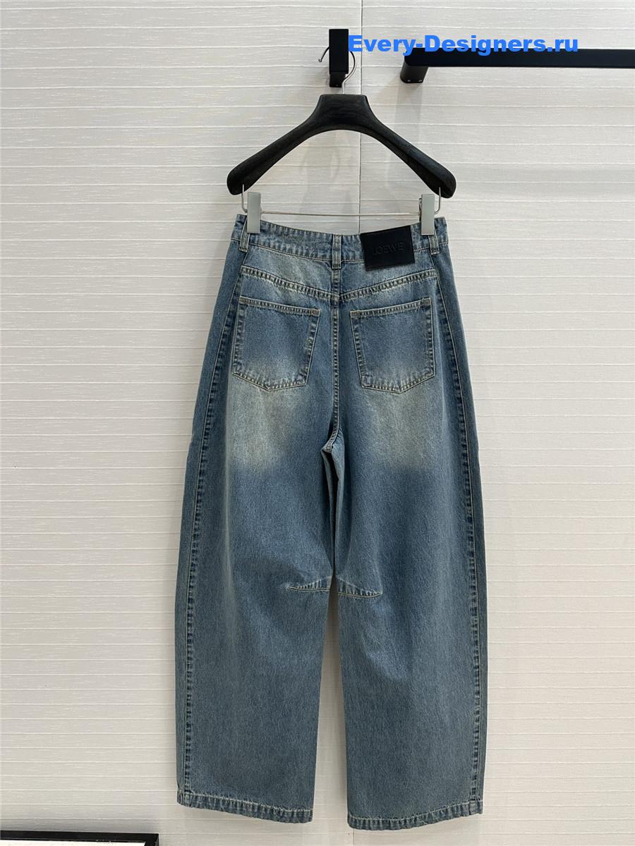 L0ew* denim sickle jeans