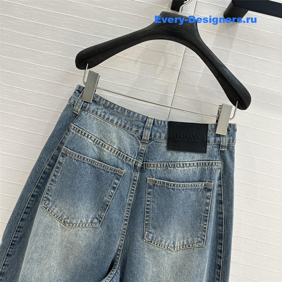 L0ew* denim sickle jeans