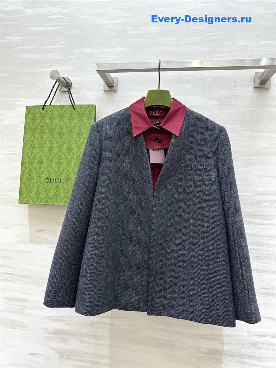 Gvc*1 wool herringbone blazer